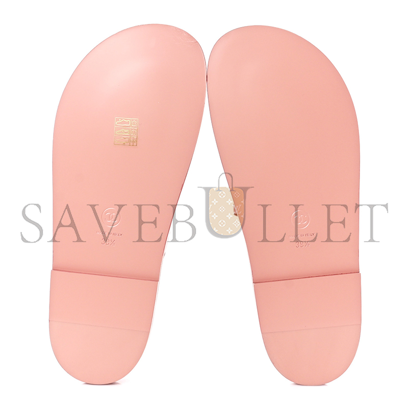 CHANEL LAMBSKIN QUILTED VELCRO DAD CHAIN CC SLIDE SANDALS 